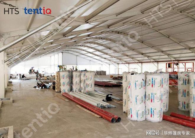 工业临时仓库篷房无需审批可在平整的地面上直接搭建